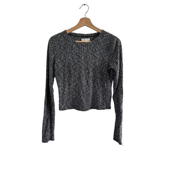 Abercrombie & Fitch Sweaters - Abercrombie & Fitch Womens Long Sleeve Ribbed Knit Top Size L Gray